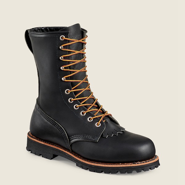 Botas de Trabajo Red Wing Mujer Negros - Loggermax - 9-Inch Soft Toe - Made To Order - 597-HDZYPC